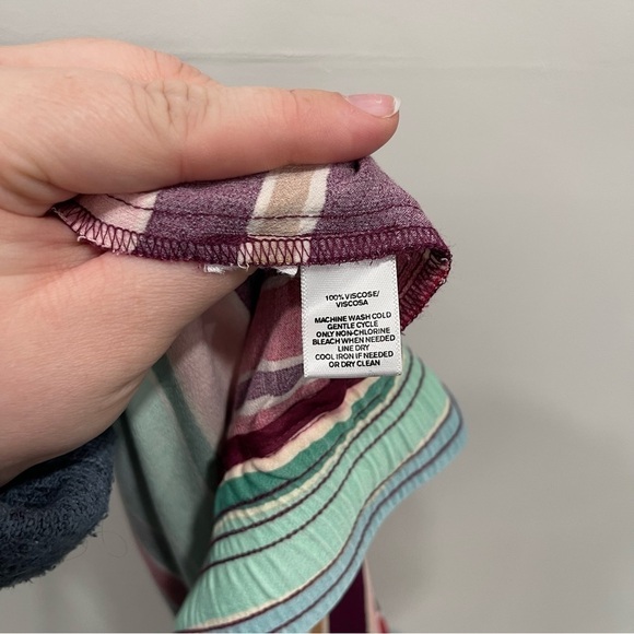 Loft Multicolor Stripe Drawstring Tassel Shorts Size Large - Picture 6 of 7